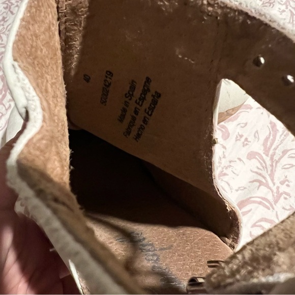 Free People Amber Orchard Clog Boots Wooden Platform White Leather Booties GUC - Picture 10 of 15